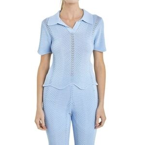 English Factory Sky Blue Knit Jumpsuit